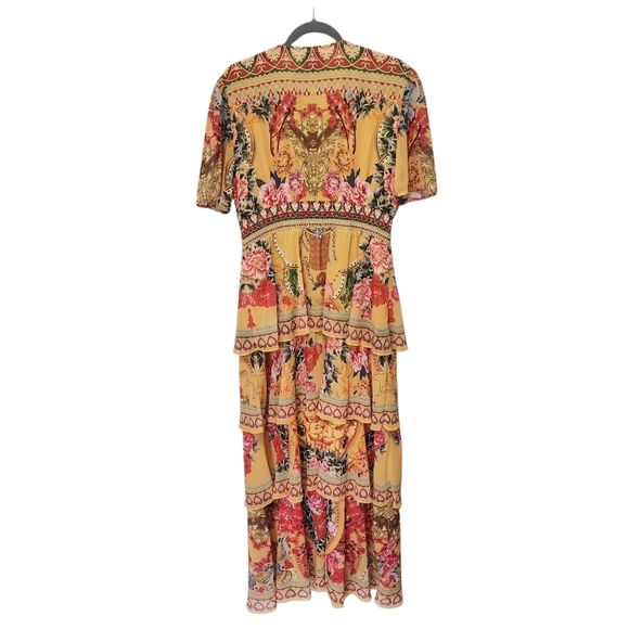 B&S Bohemian Yellow Coastal Cowgirl Maxi Dress Size XL - Picture 3 of 7